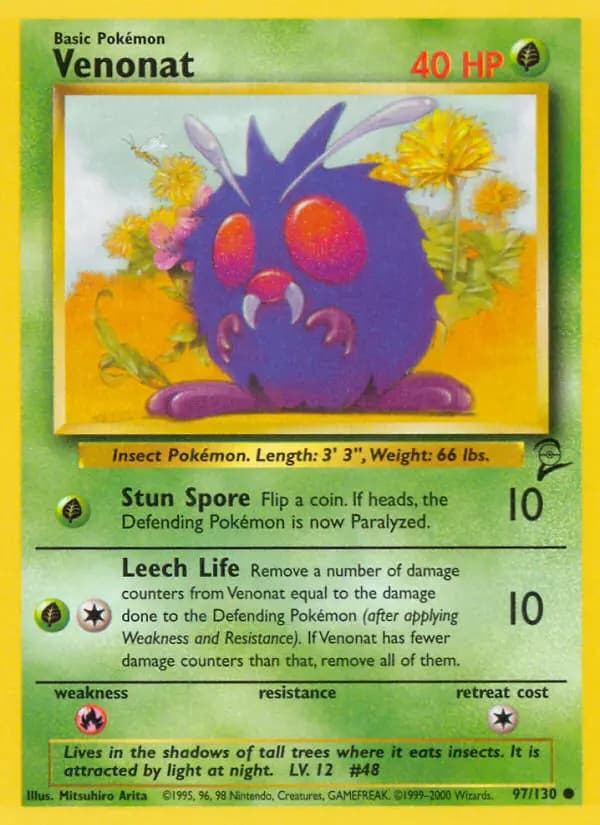 Venonat #97 — Base Set 2