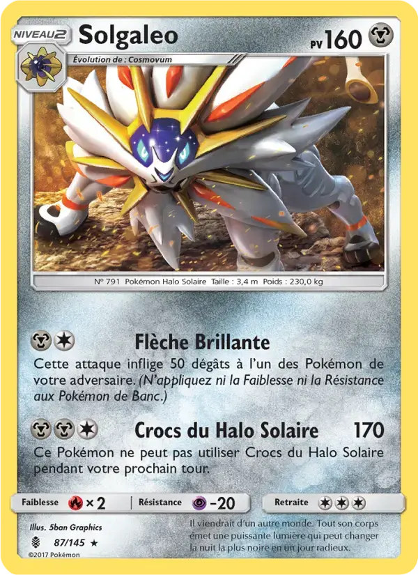 Carte Pokémon Solgaleo #87 — Gardiens Ascendants