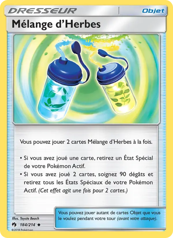 Carte Pokémon Mélange d’Herbes #184 — Tonnerre Perdu