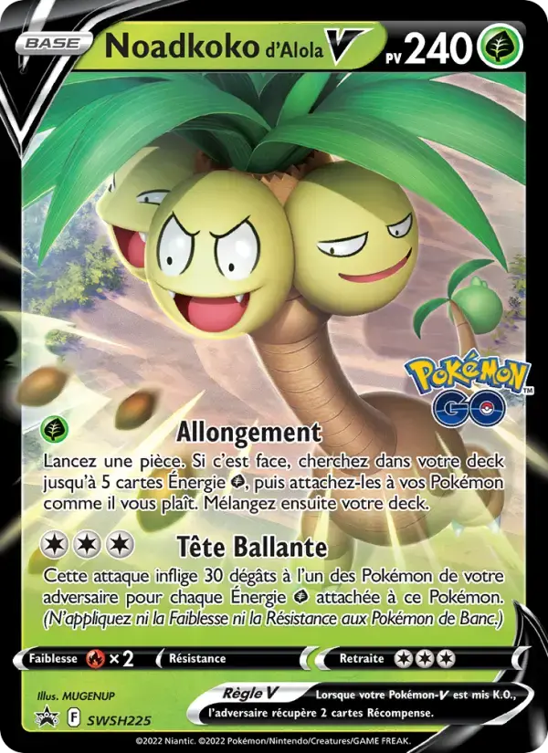 Carte Pokémon Noadkoko d'Alola V #SWSH225 — Promos Épée et Bouclier