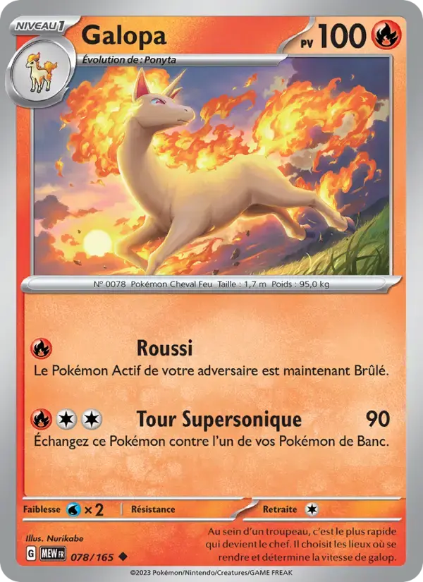 Carte Pokémon Galopa #078 — Pokémon 151