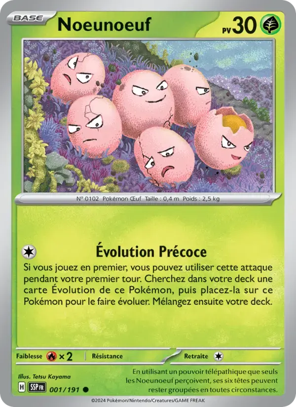 Carte Pokémon Noeunoeuf #001 — Étincelles Déferlantes
