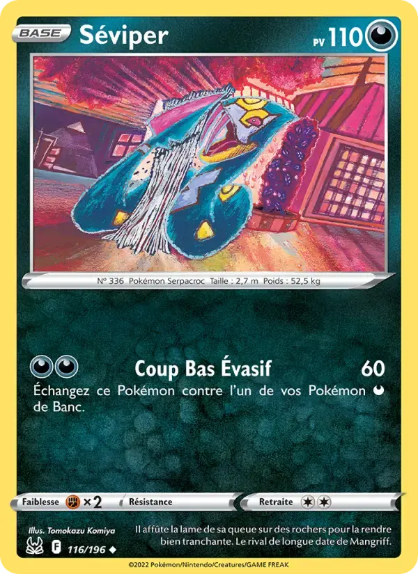 Carte Pokémon Séviper #116 — Origine Perdue