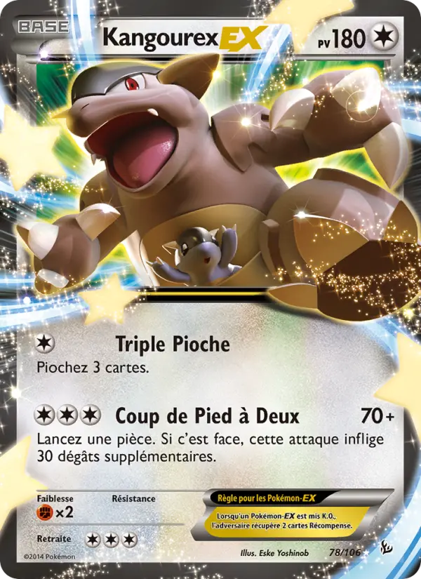 Carte Pokémon Kangourex EX #78 — Étincelles