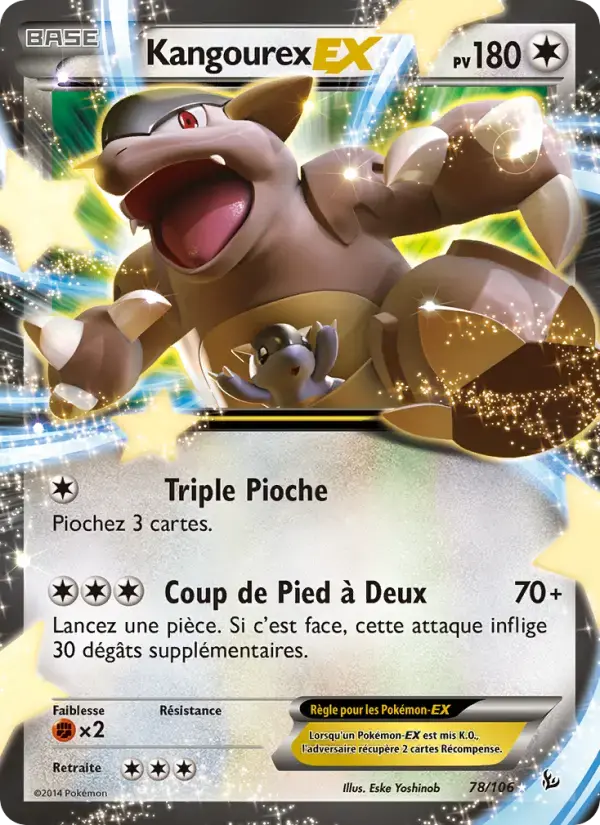 Carte Pokémon Kangourex EX #78 — Étincelles