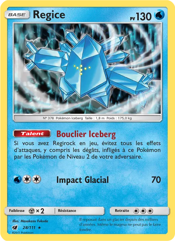 Carte Pokémon Regice #28 — Invasion Carmin