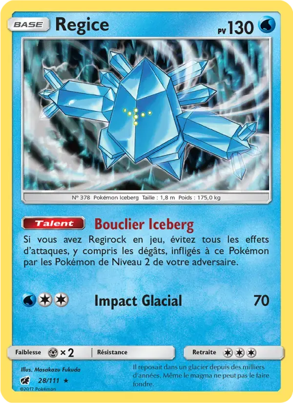 Carte Pokémon Regice #28 — Invasion Carmin
