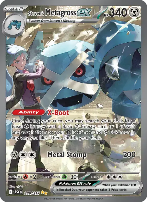 Steven's Metagross ex #289 — Ascended Heroes