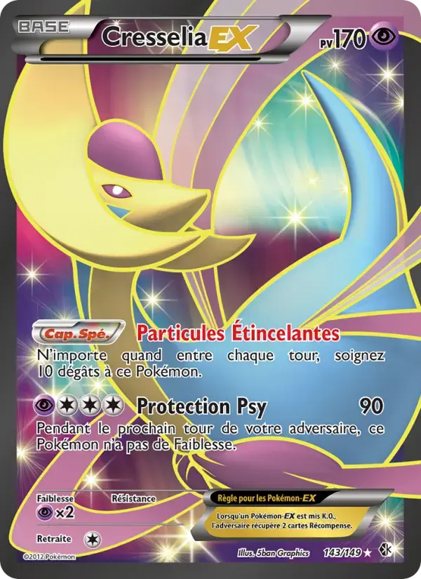 Carte Pokémon Cresselia-EX #143 — Frontières Franchies