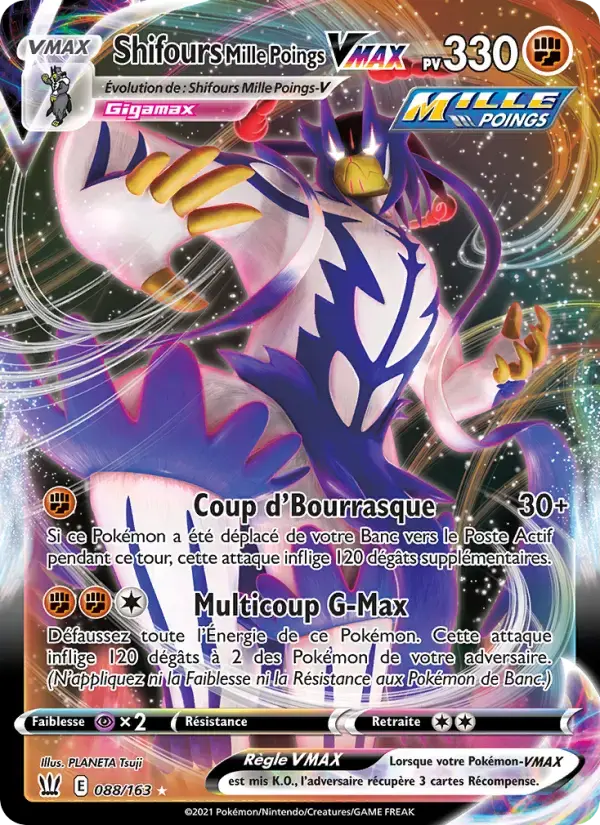 Carte Pokémon Shifours Mille Poings VMAX #88 — Styles de Combat