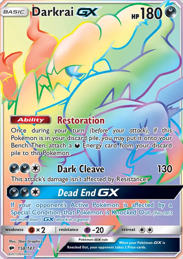 Darkrai GX #158 — Burning Shadows