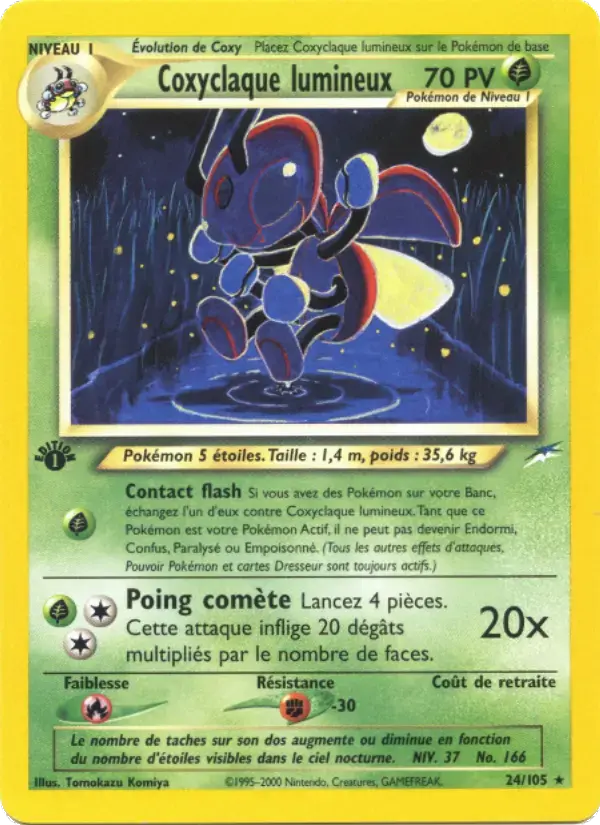 Carte Pokémon Coxyclaque lumineux #24 — Neo Destiny