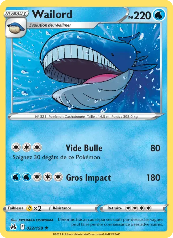 Carte Pokémon Wailord #032 — Zénith Suprême