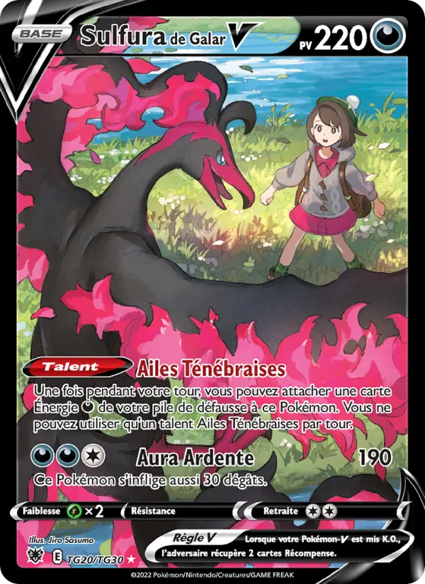 Carte Pokémon Sulfura de Galar V #TG20 — Astres Radieux