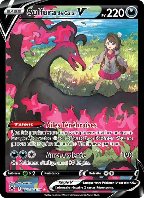 Carte Pokémon Sulfura de Galar V #TG20 — Astres Radieux