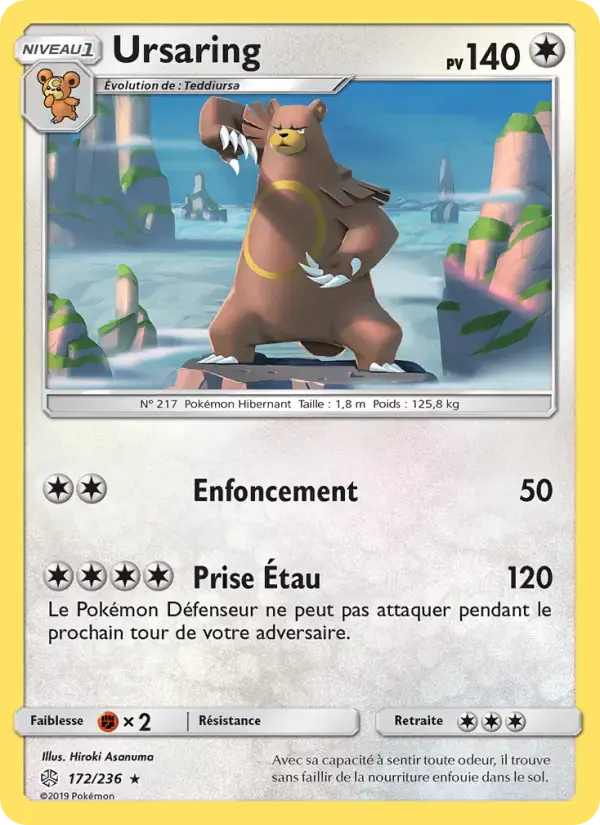 Carte Pokémon Ursaring #172 — Éclipse Cosmique