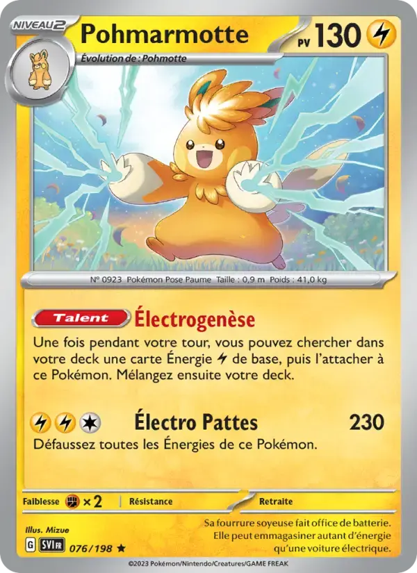 Carte Pokémon Pohmarmotte #076 — Écarlate et Violet