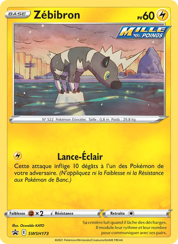 Carte Pokémon Zébibron #SWSH173 — Promos Épée et Bouclier