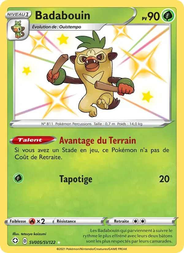 Carte Pokémon Badabouin #SV005 — Destinées Radieuses