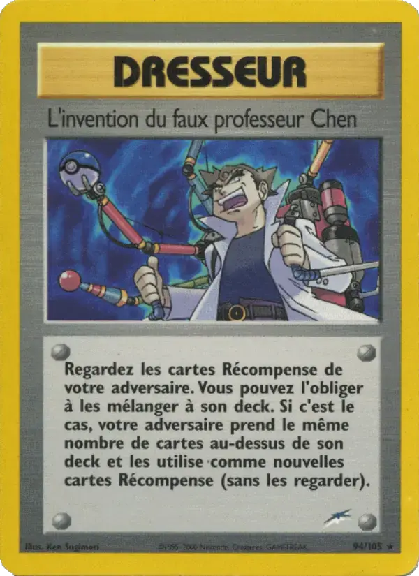 Carte Pokémon L'invention du faux professeur Chen #94 — Neo Destiny