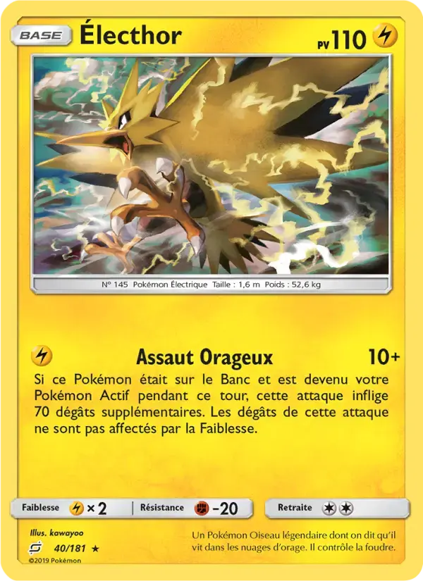 Carte Pokémon Électhor #40 — Duo de Choc