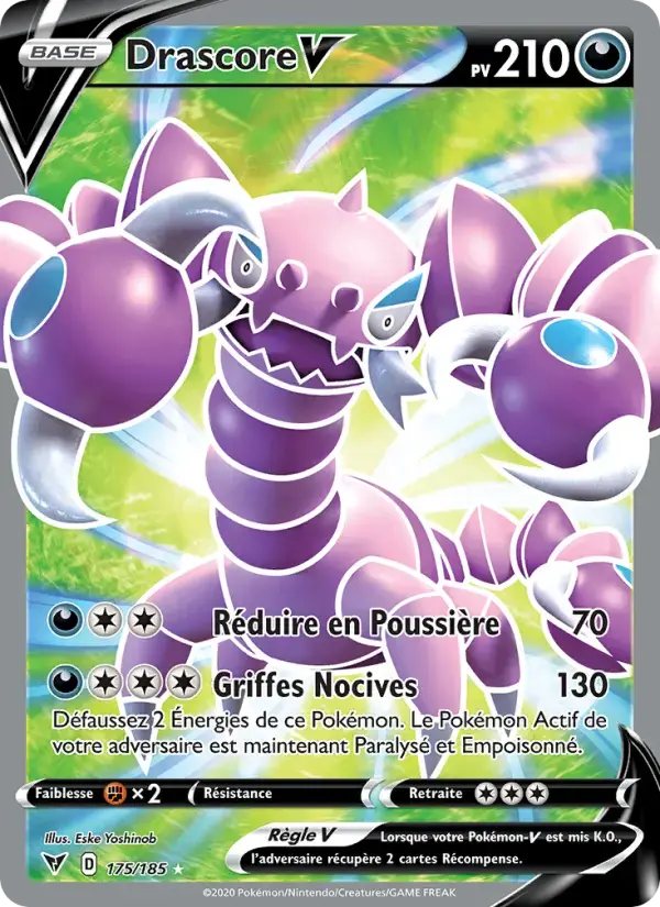 Carte Pokémon Drascore V #175 — Voltage Éclatant