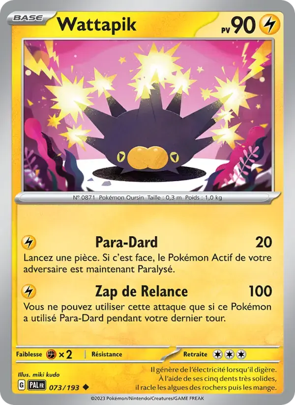 Carte Pokémon Wattapik #073 — Évolutions à Paldea