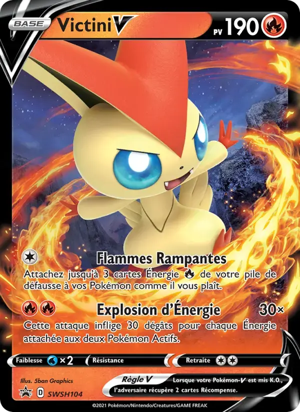 Carte Pokémon Victini V #SWSH104 — Promos Épée et Bouclier
