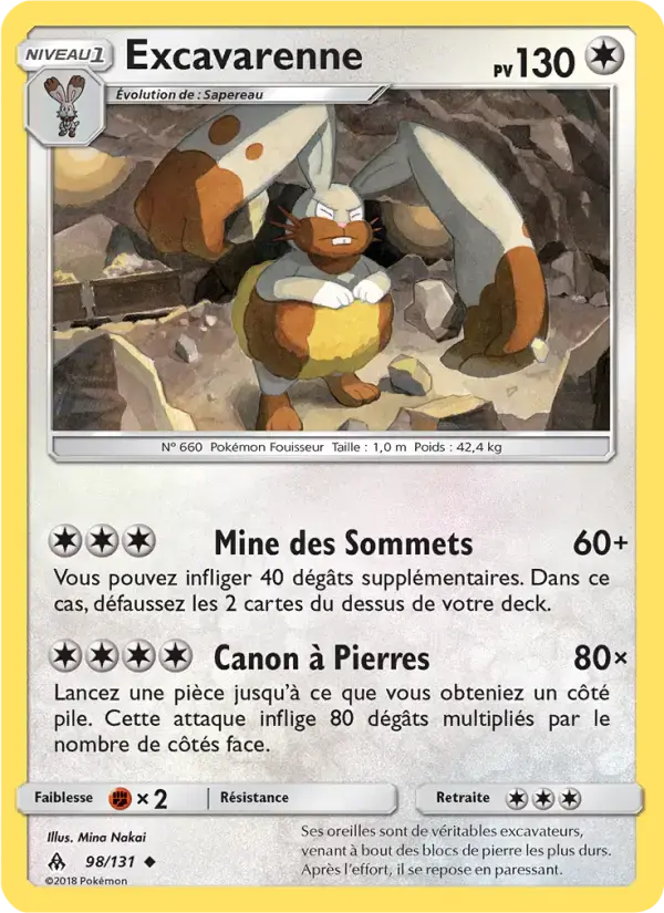 Carte Pokémon Excavarenne #98 — Lumière Interdite