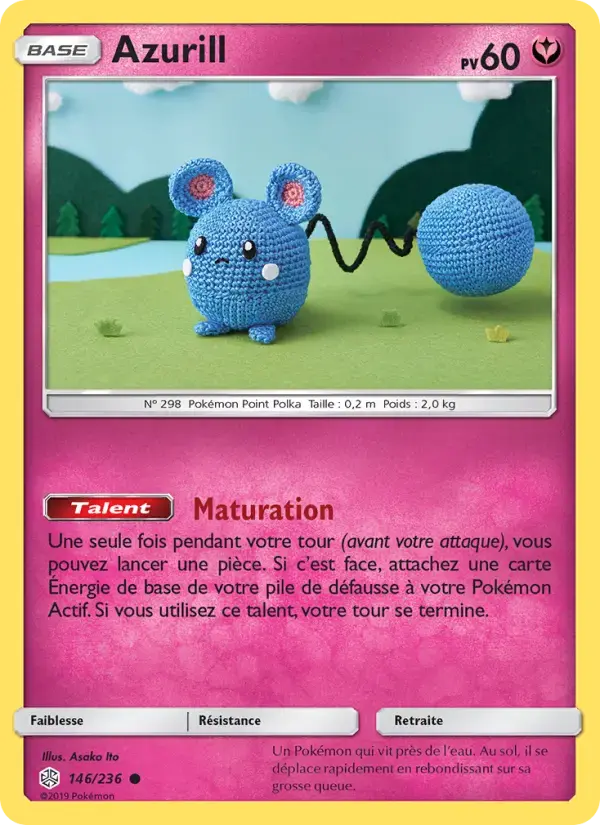 Carte Pokémon Azurill #146 — Éclipse Cosmique
