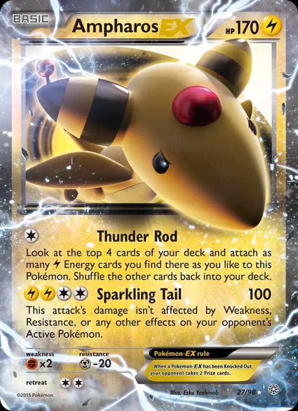 Ampharos EX #27 — Ancient Origins