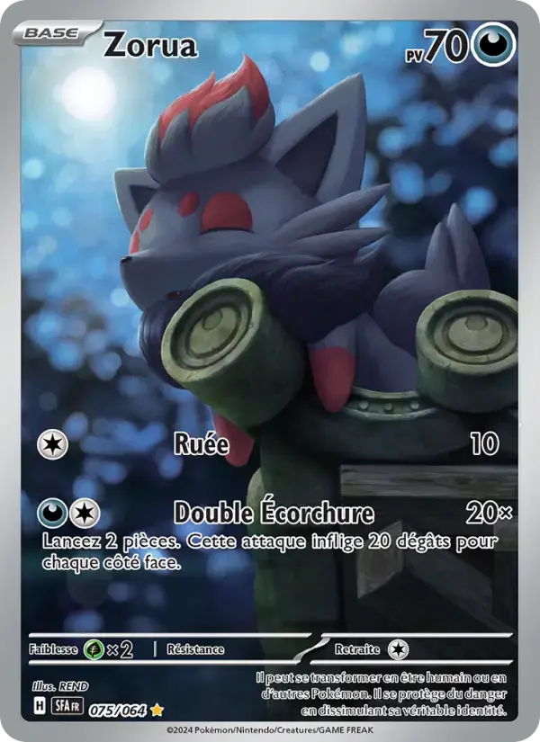 Carte Pokémon Zorua #075 — Fable Nébuleuse