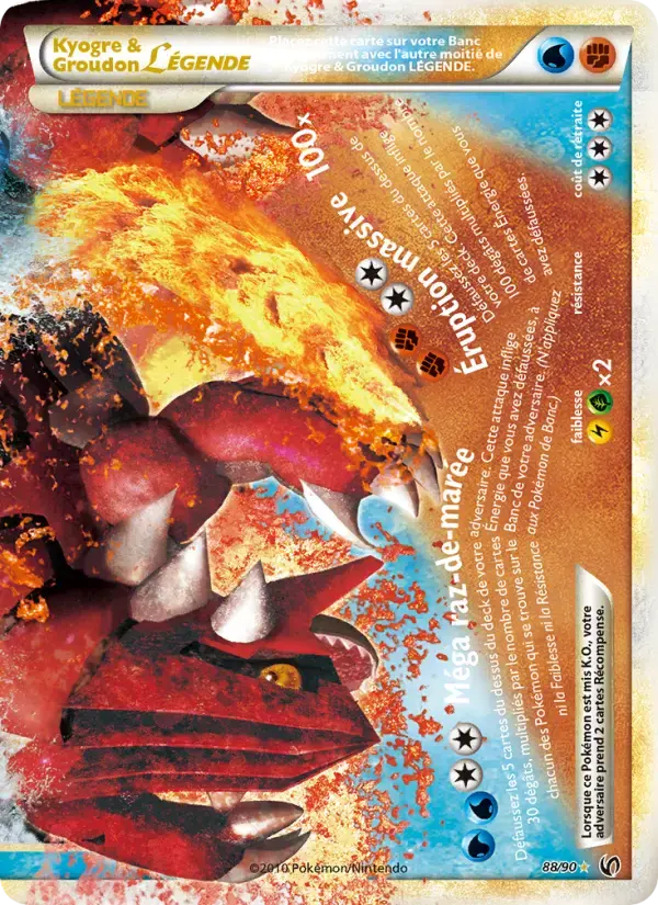 Carte Pokémon Kyogre & Groudon LÉGENDE #88 — Indomptable