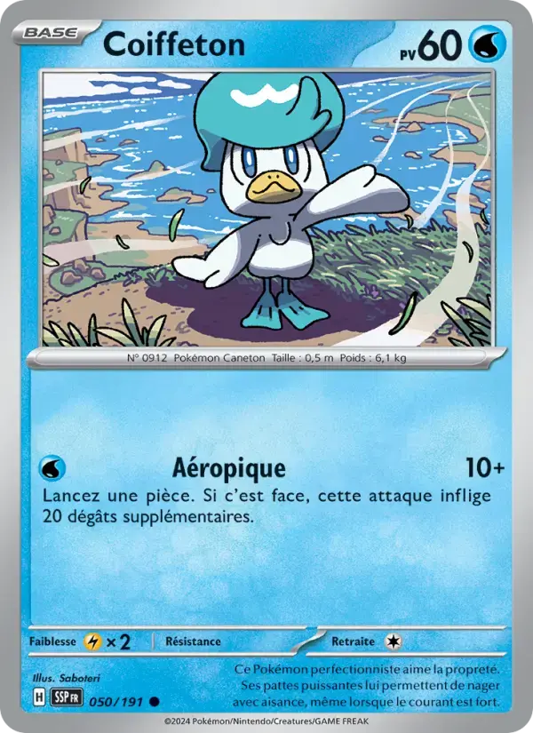 Carte Pokémon Coiffeton #050 — Étincelles Déferlantes