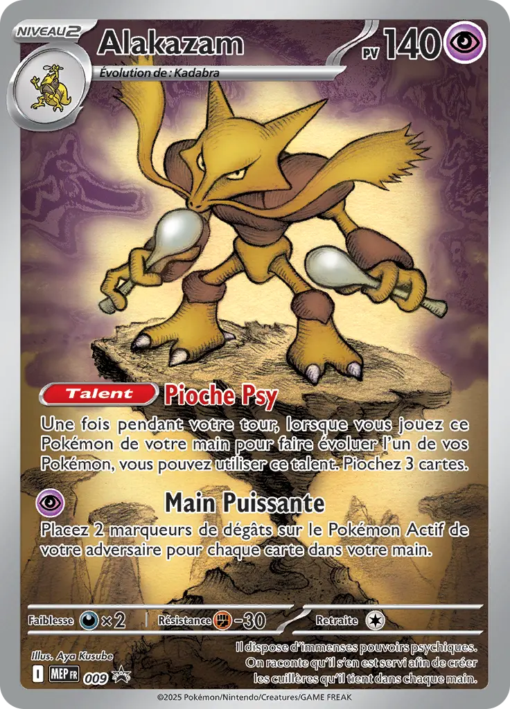 Carte Pokémon Alakazam #009 — Promos Méga-Évolution