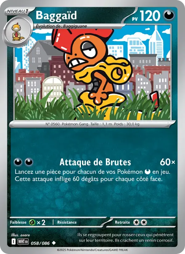 Carte Pokémon Baggaïd #058 — Flamme Blanche