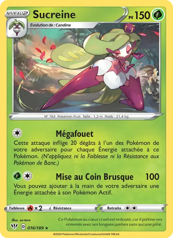 Carte Pokémon Sucreine #16 — Ténèbres Embrasées