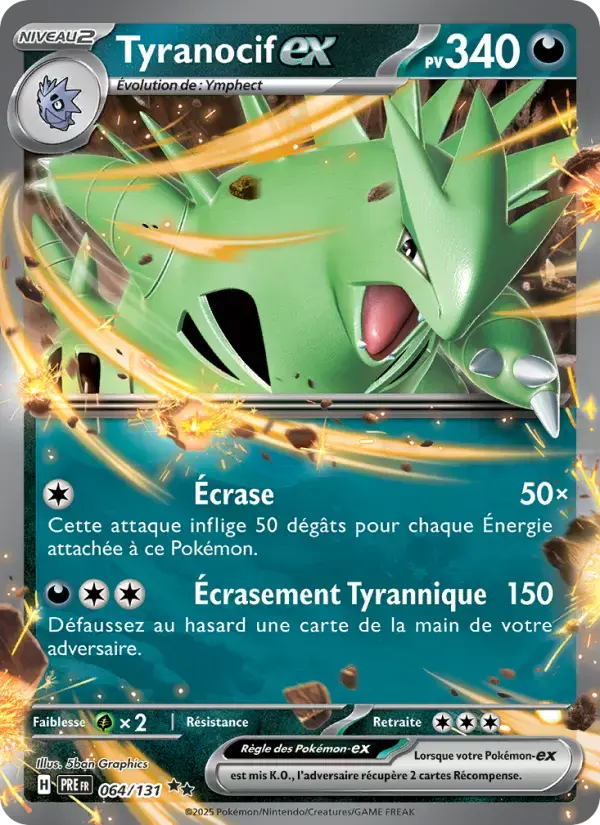 Carte Pokémon Tyranocif-ex #064 — Évolutions Prismatiques