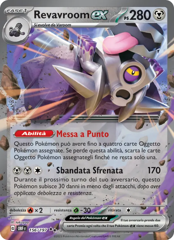 Carte Pokémon Vrombotor-ex #156 — Flammes Obsidiennes