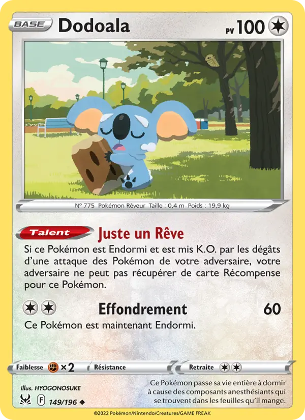 Carte Pokémon Dodoala #149 — Origine Perdue