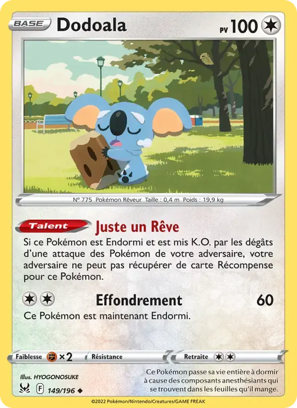 Carte Pokémon Dodoala #149 — Origine Perdue