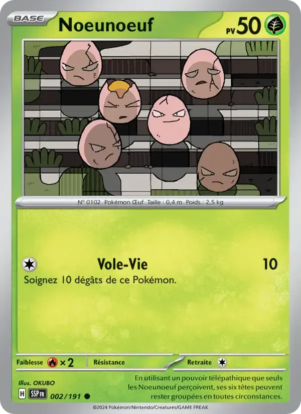 Carte Pokémon Noeunoeuf #002 — Étincelles Déferlantes