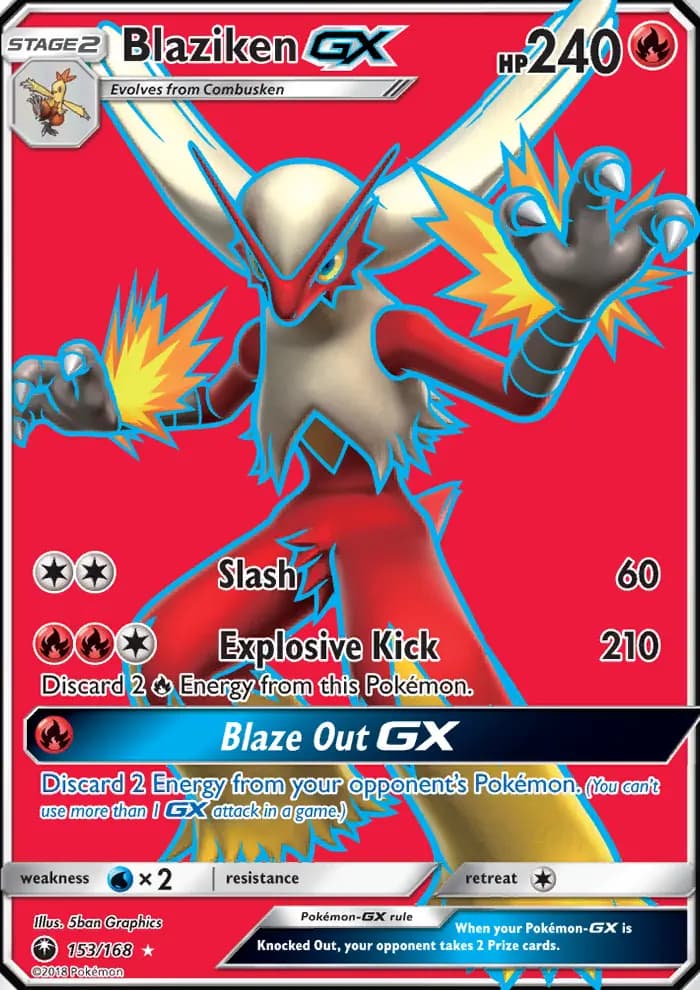 Blaziken GX #153 — Celestial Storm