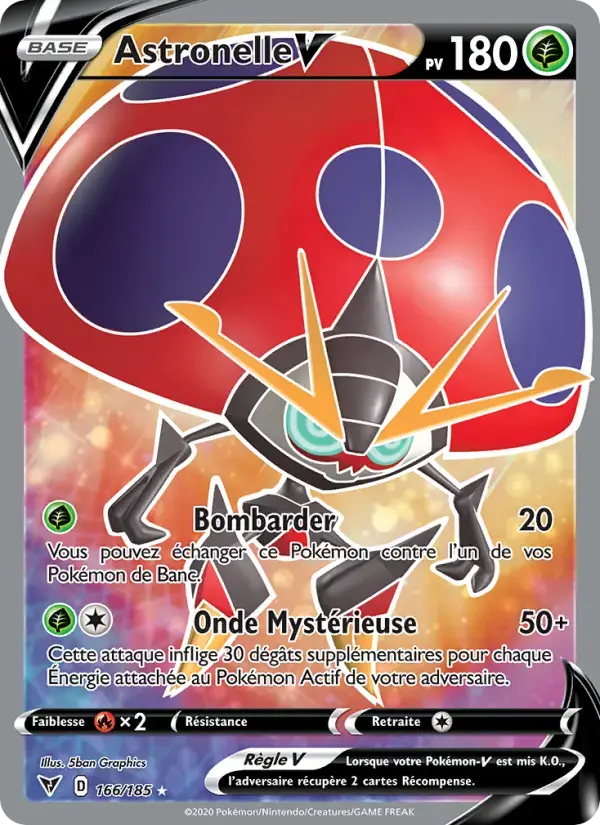 Carte Pokémon Astronelle V #166 — Voltage Éclatant