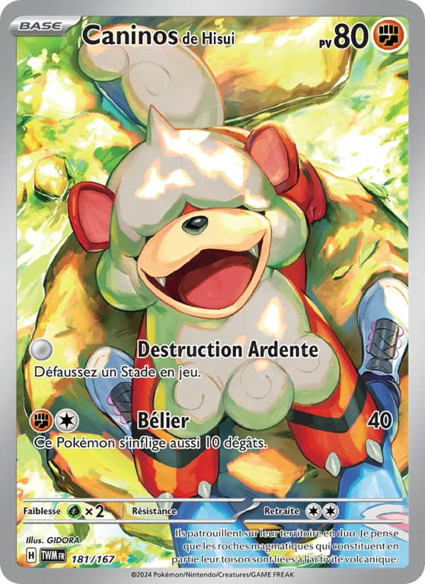 Carte Pokémon Caninos de Hisui #181 — Mascarade Crépusculaire