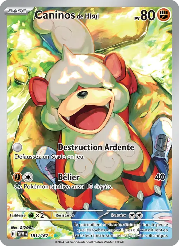 Carte Pokémon Caninos de Hisui #181 — Mascarade Crépusculaire