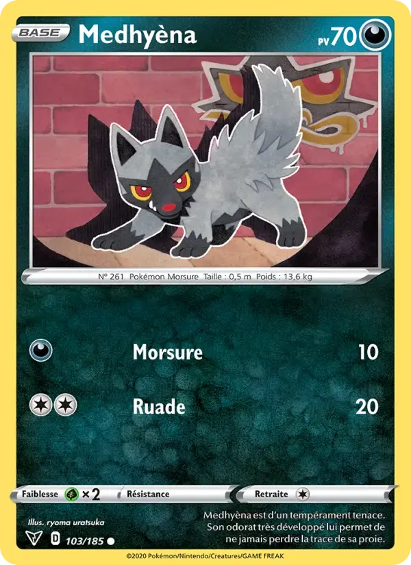 Carte Pokémon Medhyèna #103 — Voltage Éclatant