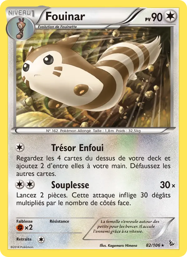 Carte Pokémon Fouinar #82 — Étincelles