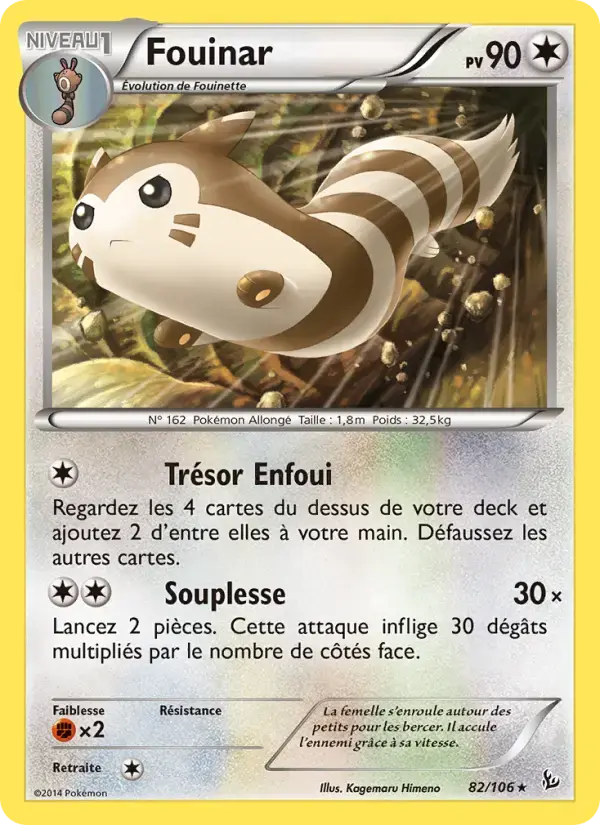 Carte Pokémon Fouinar #82 — Étincelles