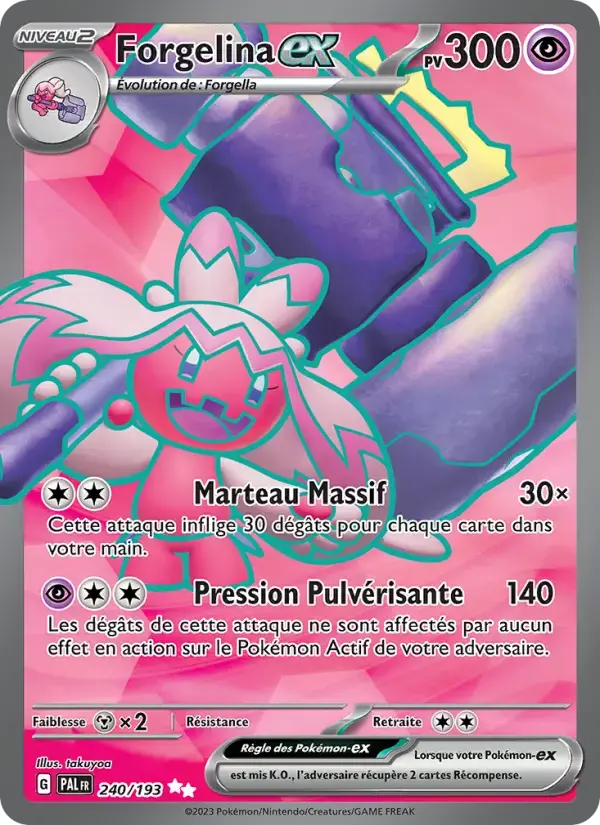 Carte Pokémon Forgelina-ex #240 — Évolutions à Paldea